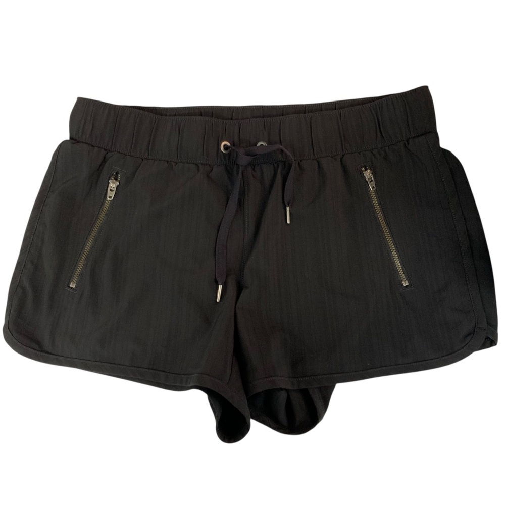 ATHLETA Black Performance Drawstring Zip Pocket S… - image 1